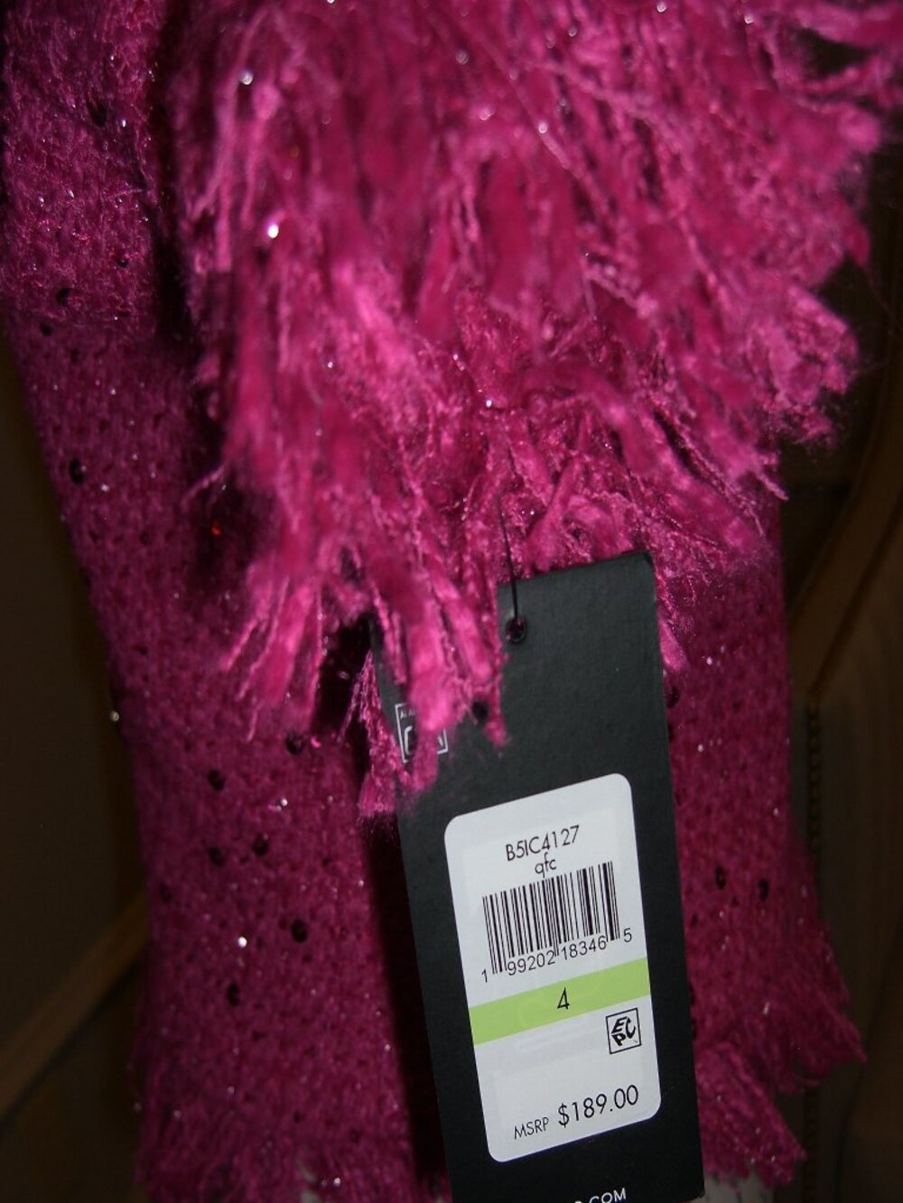 NWT ZARA FUSCHIA FRINGE TWEED JACKET 4 - Picture 6 of 8